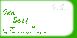 ida seif business card